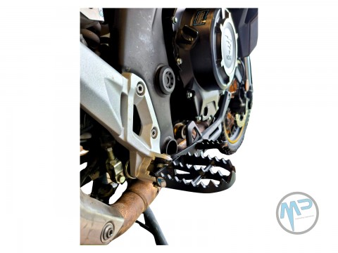 Motoperimetro 5053 Voge DS525X Pedalin Enduro acero rally motocross MX pedalines ancho Ampliacion bajos reforzados Pisadera posapie Foot rest Extension Bajaj BMW Honda Kawasaki Suzuki Benelli KTM Yamaha Beta Ducati Voge Motomorini Aprilia